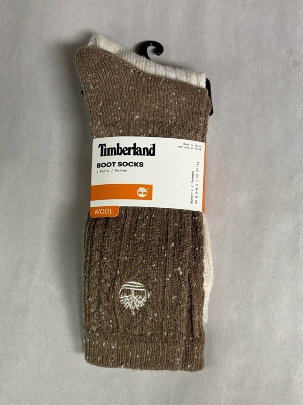 New Timberland Socks Women’s 2 Pair Wool Blend Boot Socks Casual Activewear